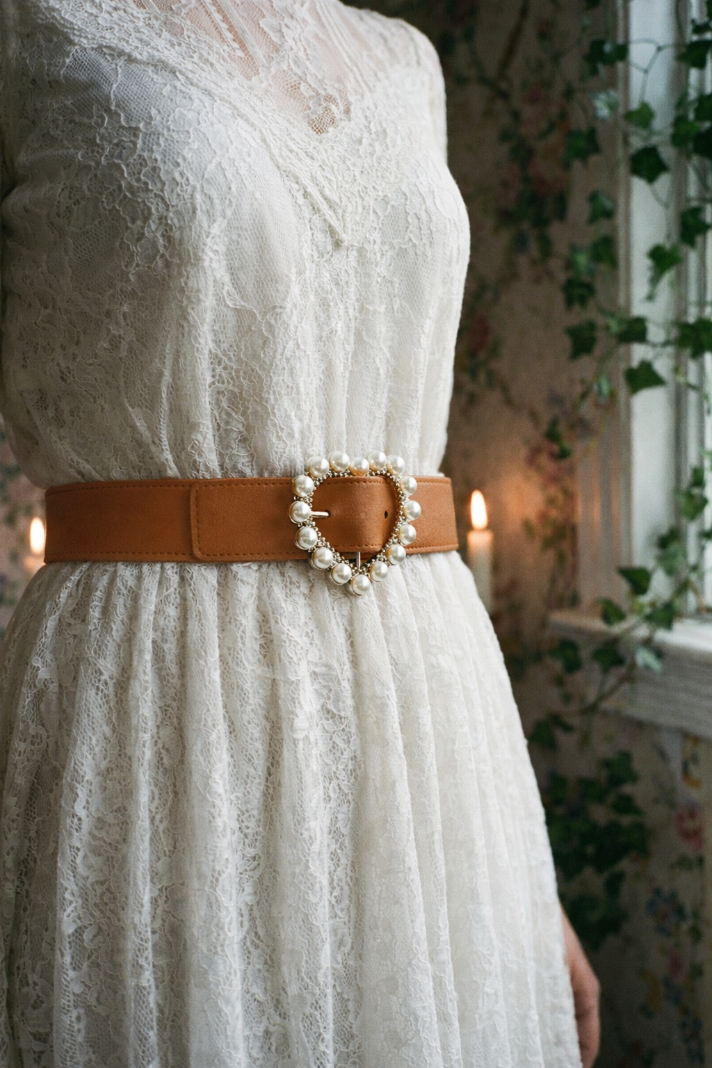 The Maribel Pearl Buckle Belt