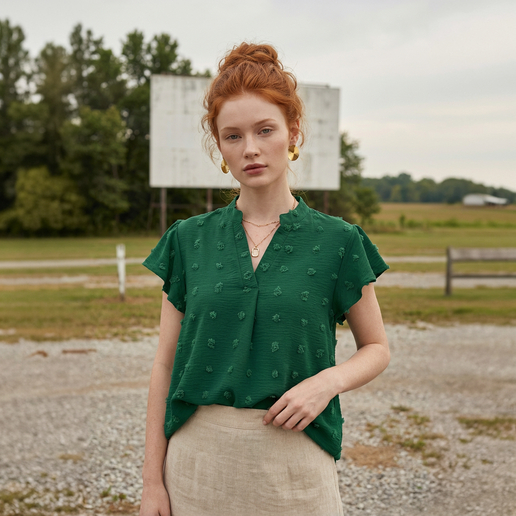 The Meadowwind Dotted Blouse