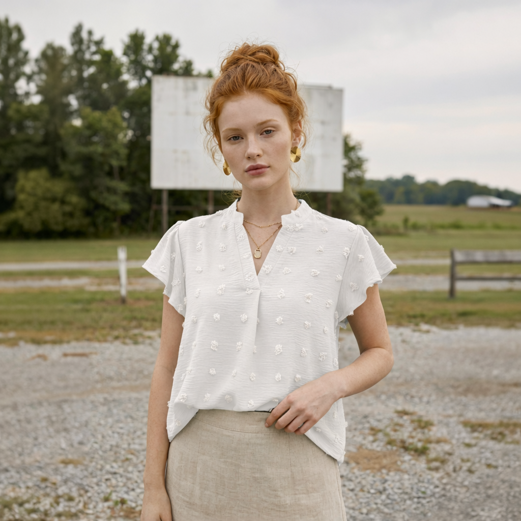 The Meadowwind Dotted Blouse