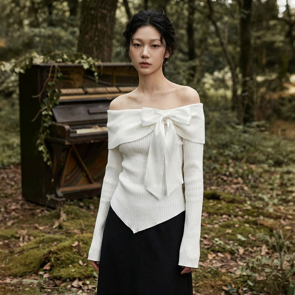 The Nocturne Bow Knit