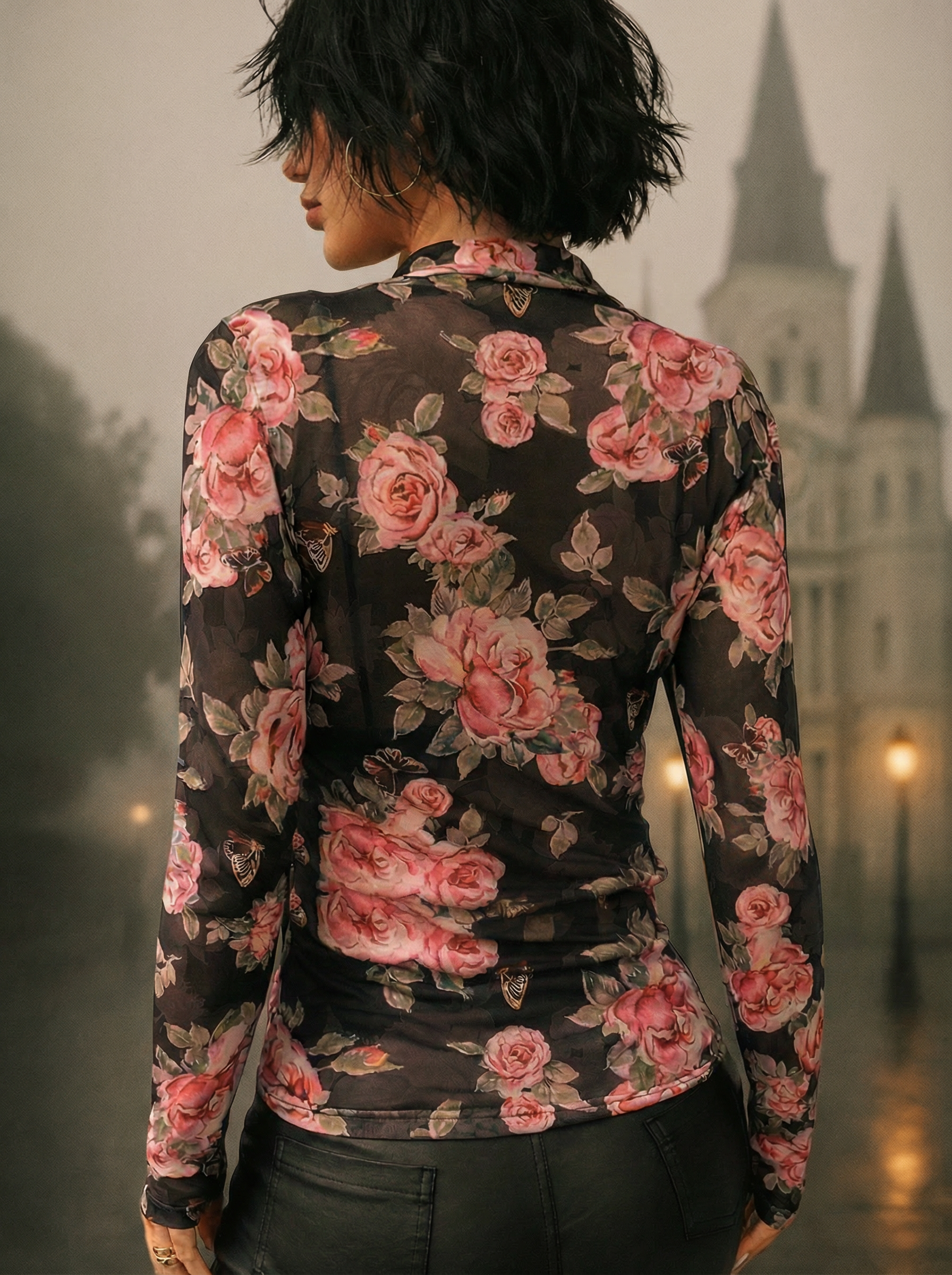 The Nocturne Garden Mesh Top