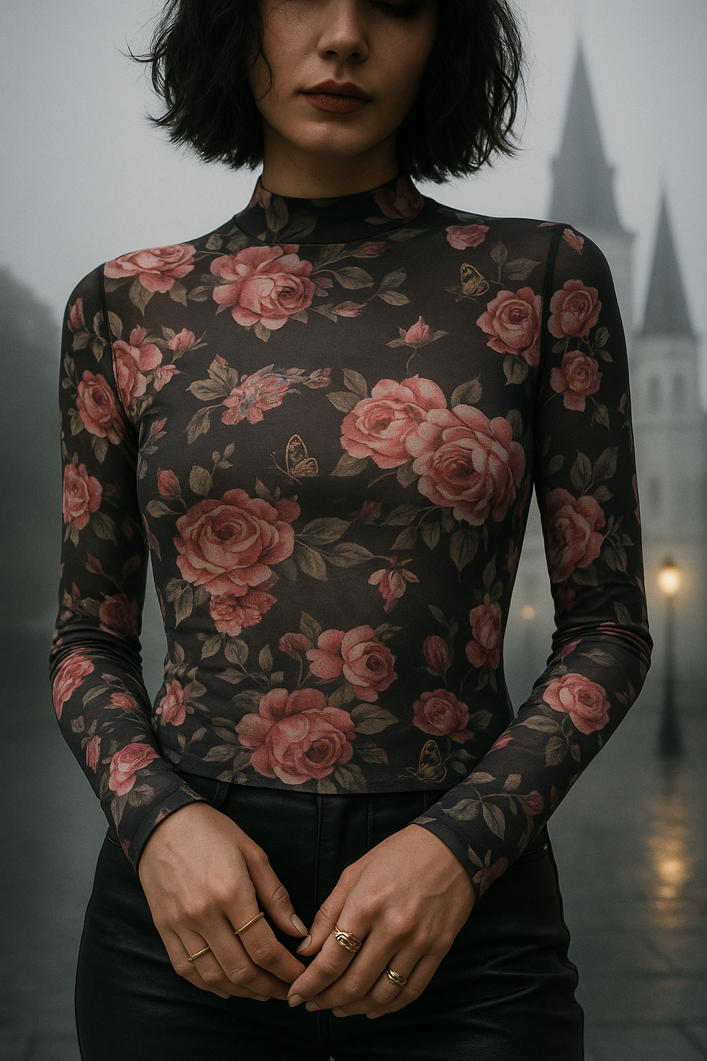 The Nocturne Garden Mesh Top