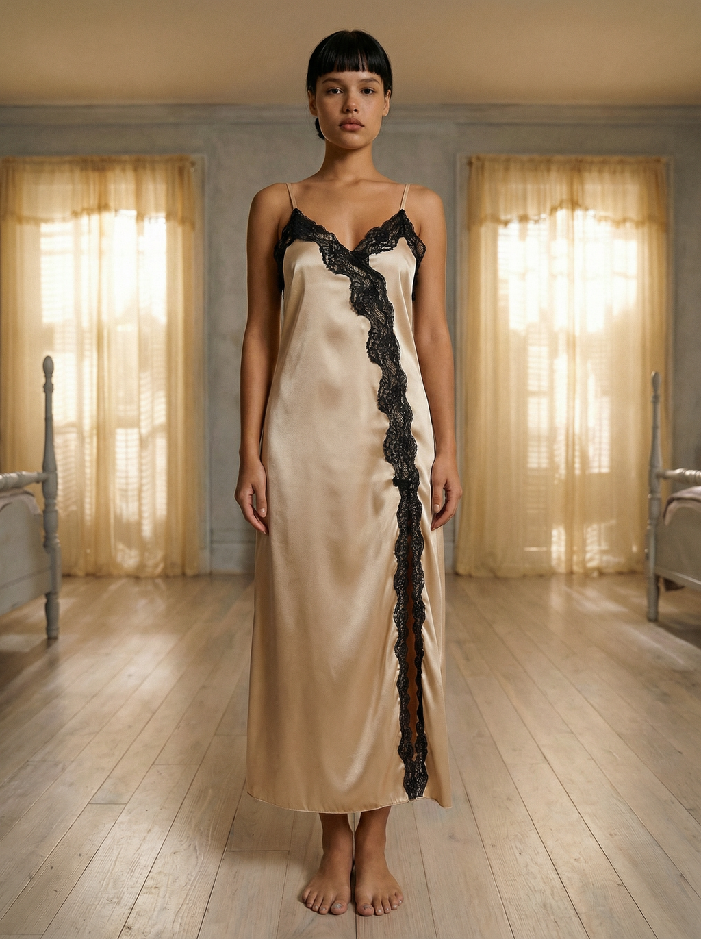 The Nocturne Lace Slip Gown