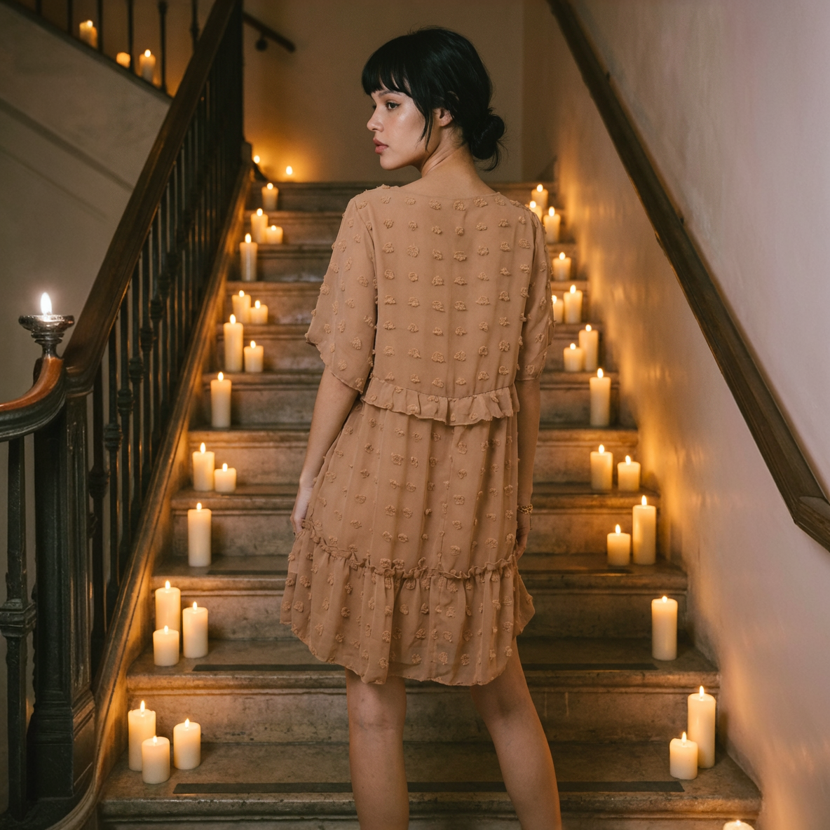 The Sepia Staircase Dress