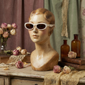 The Thick Frame Oval Sunglasses