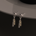 The Two-Tone Chain Drop Earrings