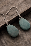 The Wrapped Stone Teardrop Earrings