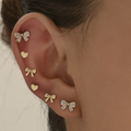 The Bows and Hearts Earring Set