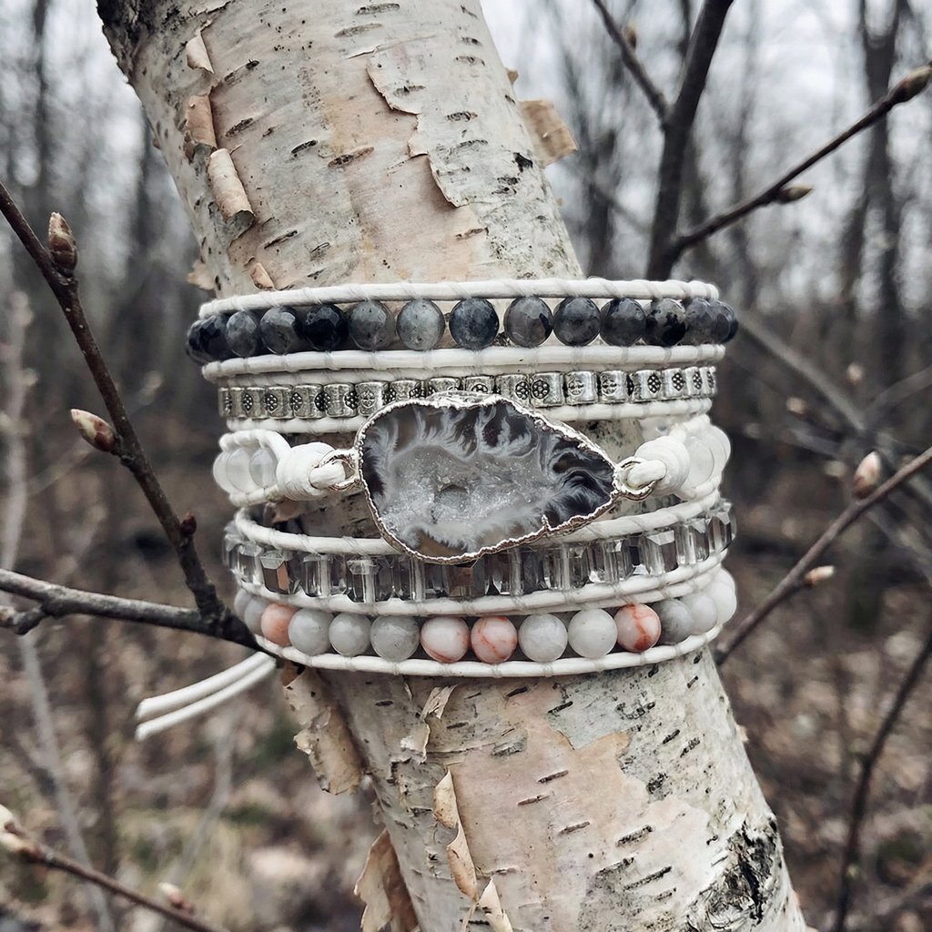 The Winter Geode Wrap Bracelet